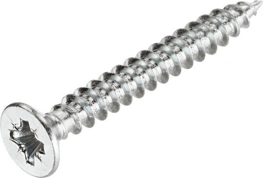 MDF Screw Phillips Galvanized DIN WS9100 with Diameter M4 and Length 16mm 100pcs Steel Countersunk
