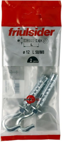 Friulsider Metallic Nail-In Anchors Galvanized Fm Mp3 Evo Hook Bag 12x50/10-m8