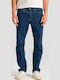 Pantaloni Jeans pentru Bărbați cu Croială Regular Straight Washed