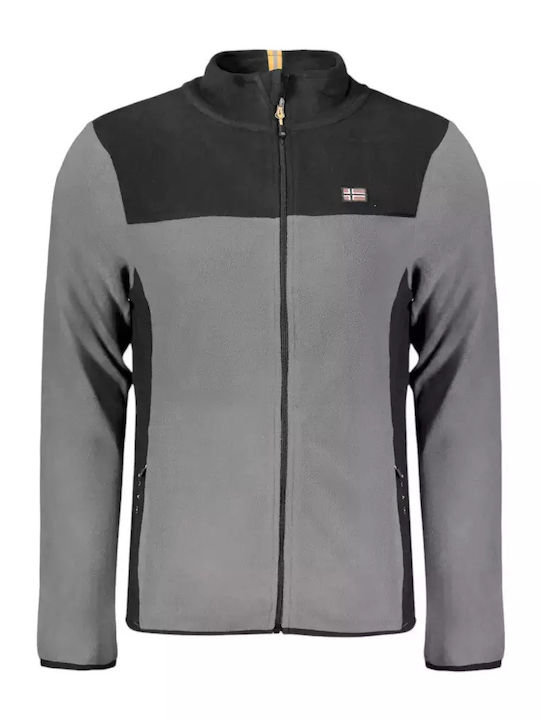 Men's Fleece Cardigan Gray