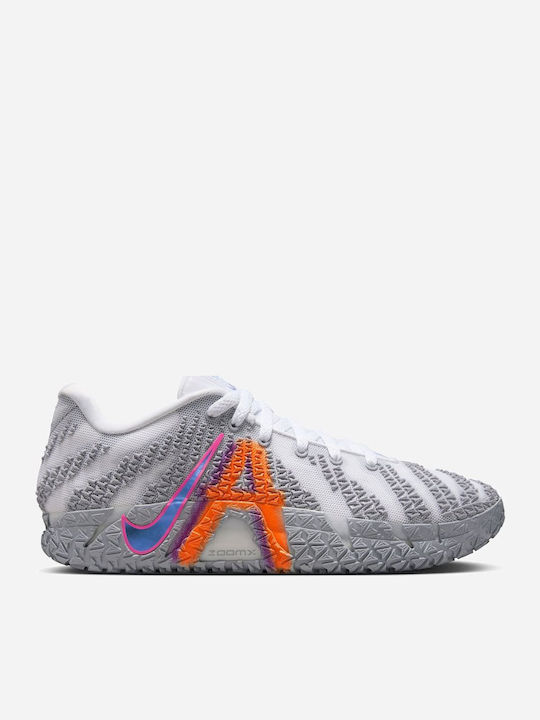 Ja 3 Low Basketball Shoes White / Dusty Cactus / Hyper Pink / Star Blue