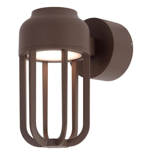 Lucide Lightning Wells Lumină de exterior montată pe perete LED IP54 8W cu Alb Cald Lumină 10x10εκ.