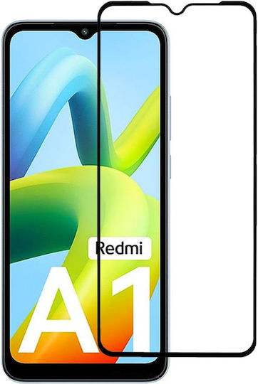 Xiaomi Redmi A1 4G A2 4G Vollflächig gehärtetes Glas Schwarz
