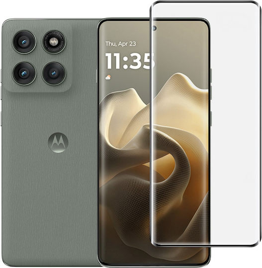 3D Displayschutzfolie für Motorola Edge 60 Pro Schwarz Rahmen