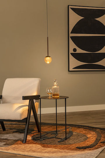 Lucide Lightning Calina Κρεμαστό Φωτιστικό Καφέ LED με Ρυθμιζόμενο Λευκό Φως 9.9x9.9εκ.
