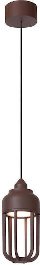 Lucide Lightning Wells Pendant Light Orange 10x10cm
