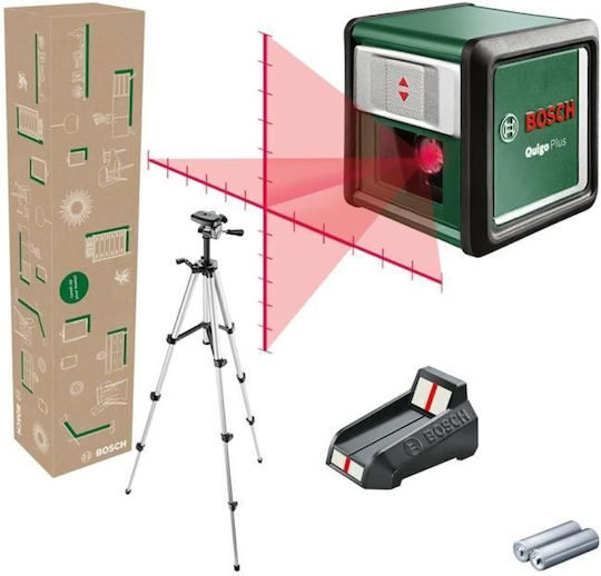 Bosch Quigo Linear Laser-Wasserwaage Roter Strahl mit Arbeitsbereich 7m