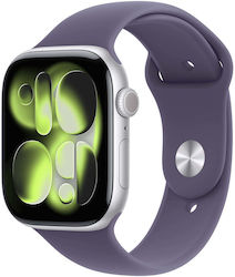 Apple Watch Series 11 Cellular 42mm Carcasă Din Aluminiu Argintiu Cu Brățară Sportivă Purple Fog Apple Watch Series 11 Cellular 42mm Carcasă Din Aluminiu Argintiu Cu Brățară Sportivă Purple Fog