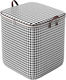 Wäschekorb Stoff Klappbar 140lt mit Deckel 56x56x45cm Schwarze