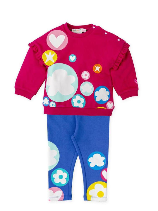 Kinder-Set mit Leggings Winter 2Stück Fuchsia