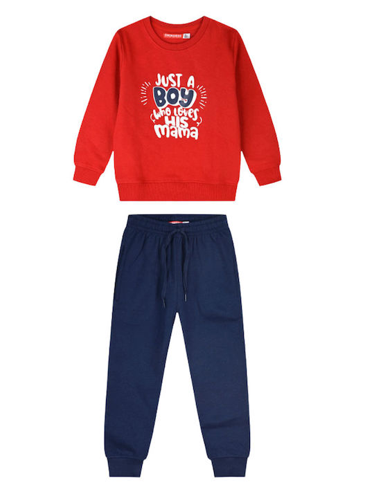 Kids Tracksuits Red/Blue Maren 2 Pieces