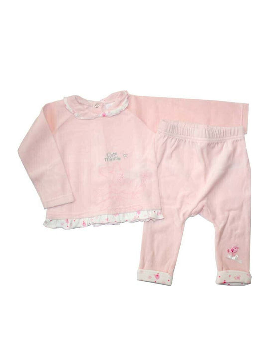 Kids' Set with Pants Winter 2pcs Pink