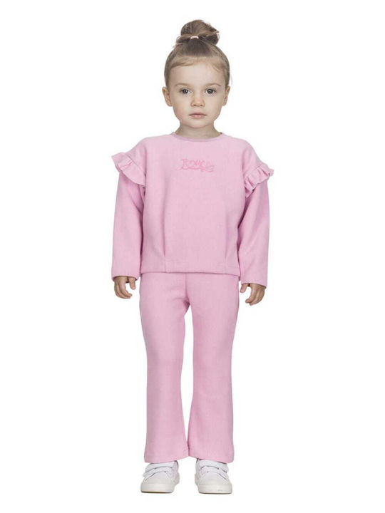 Set pentru copii cu pantaloni Iarnă 2buc Lilac