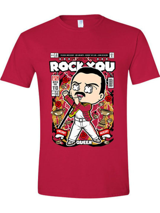 T-shirt Freddy Mercury Pop Culture Red
