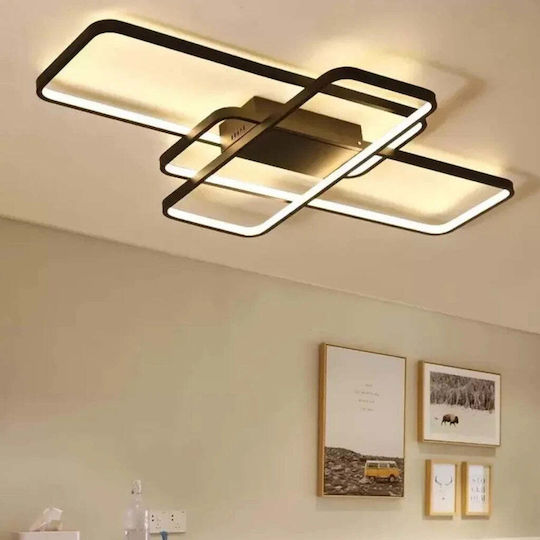 Alista Home Ceiling Mount Light Black with Integrated LED and Remote Control