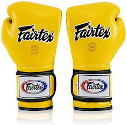 Fairtex Γάντια Πυγμαχίας Δερμάτινα για Αγώνα Κίτρινα