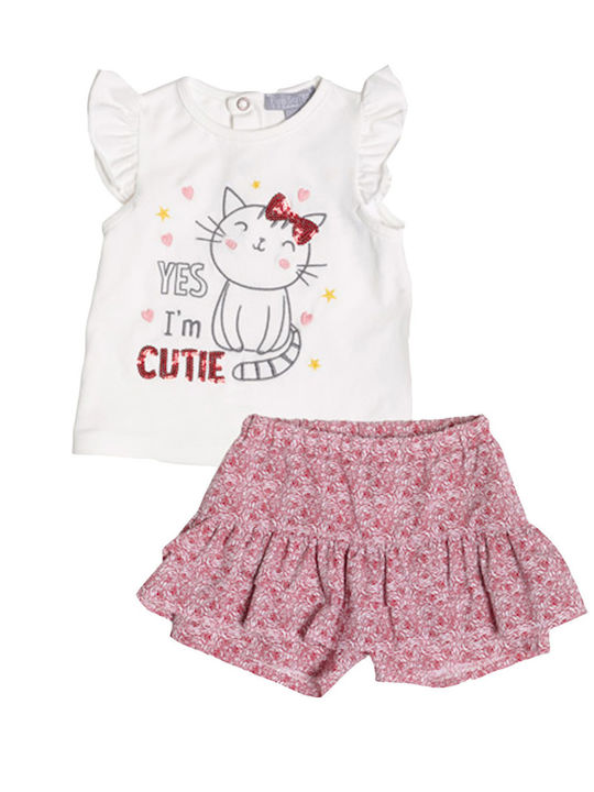 Kinder-Set mit Shorts Sommer 2Stück Rot
