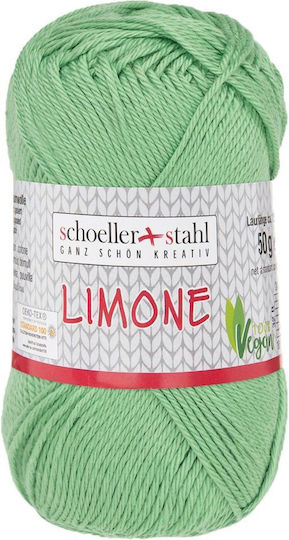Fir De Tricotat 100% Bumbac Limone Pentru Tricotat Croșetat 125 M 99 Verde Ou De Rață Scholler