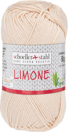 Fir 100% Bumbac Limone Tricotat Croșetat 125 M 10 Bej Nisip Scholler
