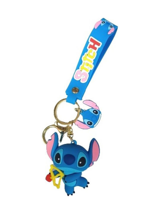 3d Μπρελόκ Σιλικόνης Stitch Love 8 Εκ