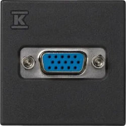 Simon Connect Video Socket K45 VGA D-sub 15 Gray Graphite K100b/14