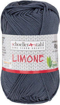 Fir 100% Bumbac Limone Tricotat Croșetat 125 M 144 Gri Antracit Scholler
