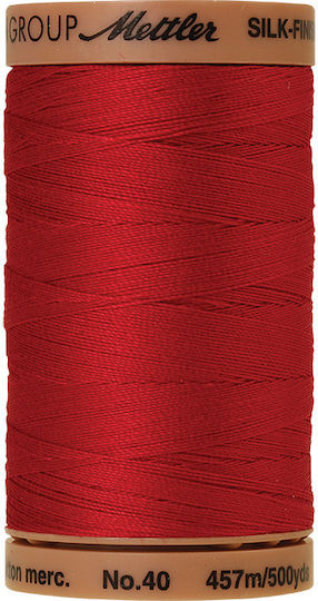 Fir De Cusut 100% Bumbac Mercerizat Con 40 457 M Quilting Patchwork Broderie Mettler Bumbac Cu Finisaj Mătăsos 40 Culoare Roșu Țară