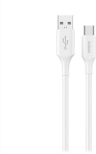 Dudao USB 2.0 Cable USB-C male - USB-A / USB-C 30W Λευκό 1.2m