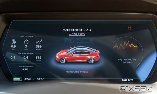 Protector De Ecran Auto Gloss 11.8" Compatibil Tesla Model S Prefacelift