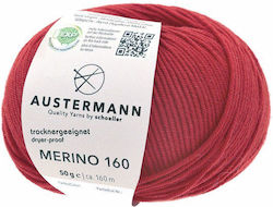 Austermann Merino Din Lână Roșu Rubin 160m