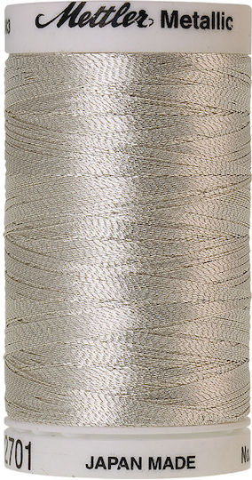 Metallic Thread Fineness 40 600 M Spool Embroidery Decorative Stitching Mettler Metallic Silver
