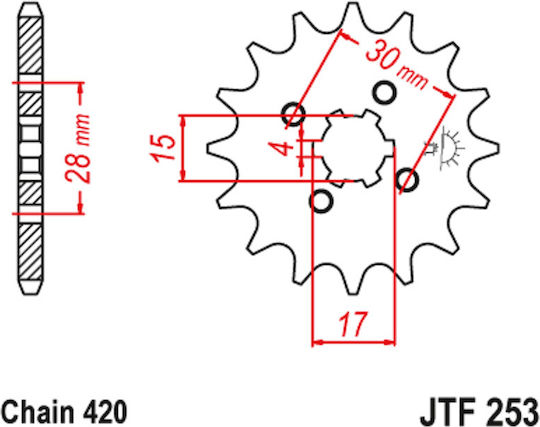 Pinion față pentru Honda C50