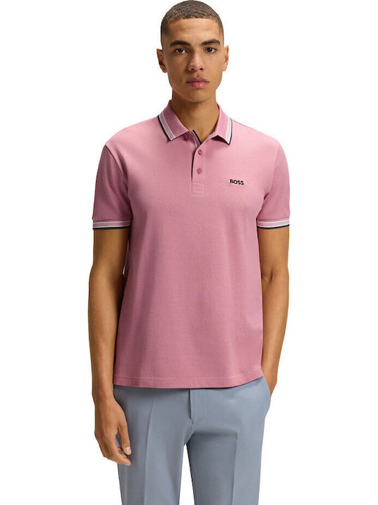 Boss Polo Μπλούζα Κοντομάνικη Ροζ