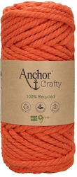 Anchor Crafty Sfoară Macrame Pieptănată 5 Mm 250 G 40 M Portocalie