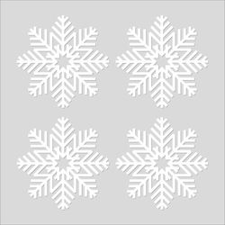 Weihnachtsaufkleber Schneeflocke 10x10 25 Stück Orange