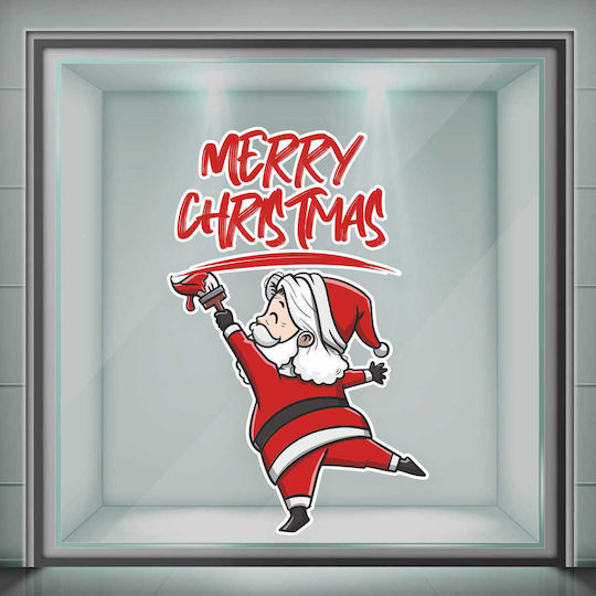 Autocolant Santa Claus Paint Merry Christmas 40x65