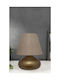 SteweHome Tischlampe Goldene Basis Braune Lampenschirm 22x30x20 cm