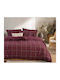 Nef-Nef Homeware Naiberg Super-Double Bed Sheets Set 240x260cm Bordo 4pcs