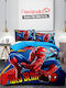 Παιδικό Πάπλωμα Μονό με Γέμιση Microfiber Spiderman Γαρύφαλλο 150x220εκ.