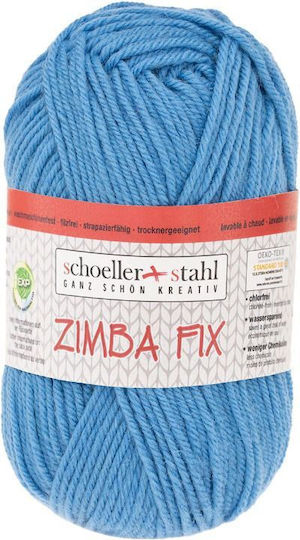 80% Вълнена Нишка За Плетене Рустик Външен Вид Средна Дебелина 50г 87м Zimba Fix Scholler Denim 90138-56