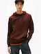 Flag Sweatshirt with Hood Brown