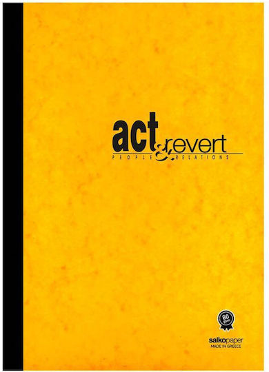 Salko Paper Notebook Ruled 2 Subjects "act & Revert 1pcs