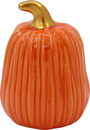 Decorative Ceramic Pumpkin Φ8.5x12 Cm Orange Keskor 67262-1