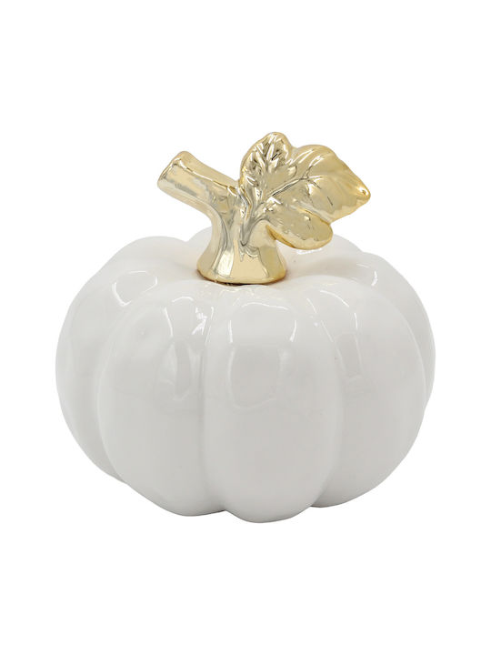 Decorative Ceramic Pumpkin Φ12x11 White Keskor 67265-2