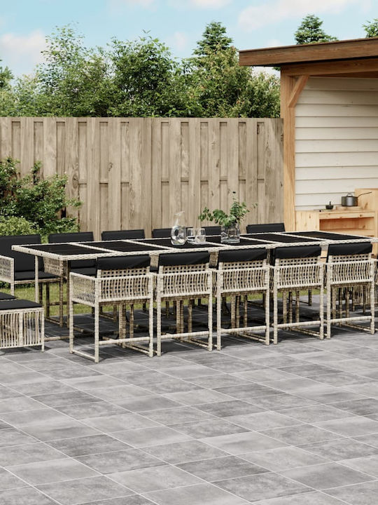Garden & Outdoor Furniture Set 17 Pieces Outdoo...