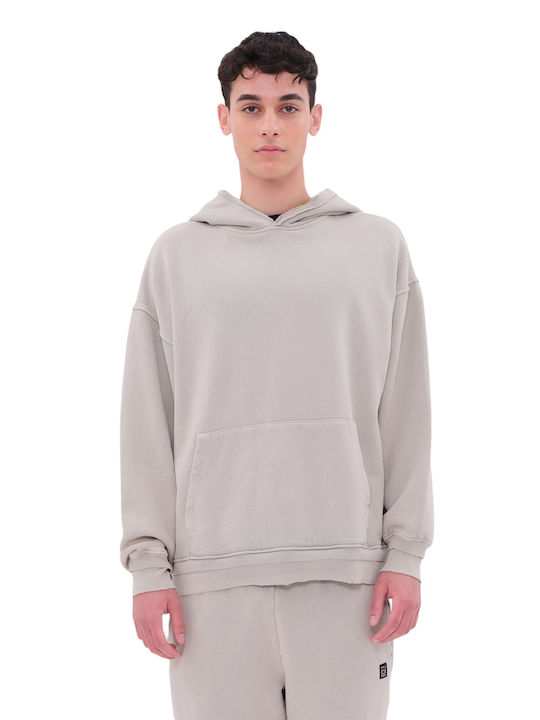 Dirty Laundry Φούτερ με Κουκούλα Vint Greige Grey