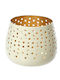 Kaemingk Candles Candle Holder Metal in White Color 8x7x7cm 1pcs