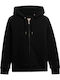 Damen Sweatshirt mit Kapuze Schwarz