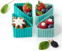 Lekkabox Bento Cups 4 Set Lekkabox Triangle Cups Ocean