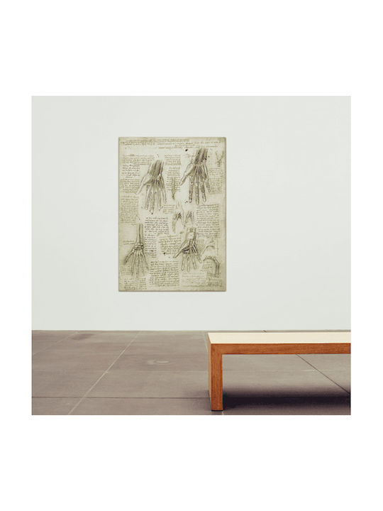 Καμβάς Leonardo Da Vinci Οστά Οι Μύες Οι Τένοντες Του Χεριού 66χ94
